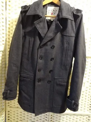 Buy Sand Stone Size S(aprox 36/38  See Desc) Charcoal Grey Wool Rich Coat/jacket. • 5£