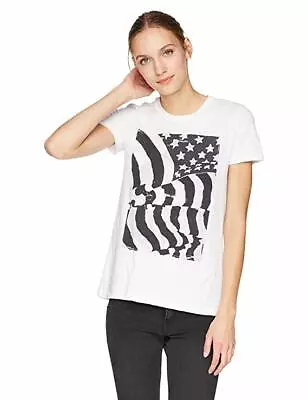 Buy Lucky Brand Women's 2X Plus Black & White Flag Print Tee Shirt Top NWT • 27.40£
