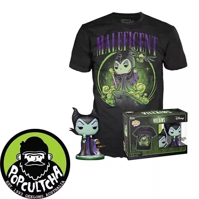 Buy Disney Villains - Maleficent Diamond Glitter Pop! Vinyl Figure & T-Shirt Box Set • 25.21£