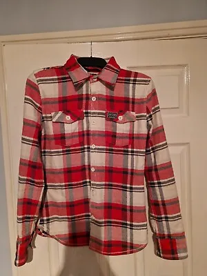 Buy Superdry - Lumberjack - Heavy Check Mens Red Overshirt Jacket - Large + Thick • 19.99£