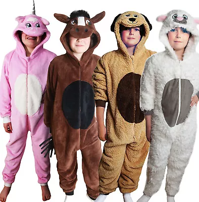 Buy Boys Girls 0NESIE Pyjamas Luxury ANIMALS KIDS One Piece Childrens Pug Cat Dog UK • 18.69£