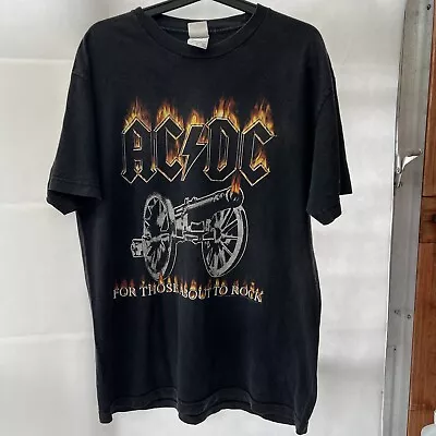 Buy Vintage 2004 AC/DC For Those About To Rock Black Band Graphic T-Shirt Large • 29.99£