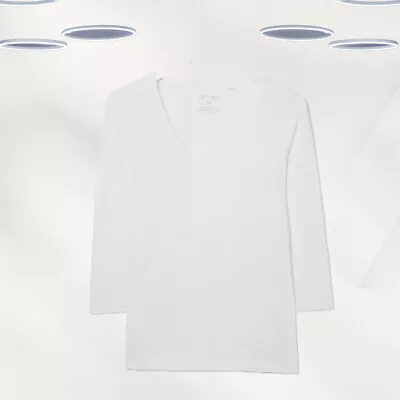 Buy Ex Fat Face Women’s 3/4 Sleeve Keme Organically Cotton Top In White • 15.99£