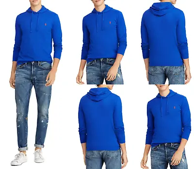 Buy Polo Ralph Lauren Hooded T-Shirt Jersey Hoodie Retro Preppy Sweatshirt • 136.68£