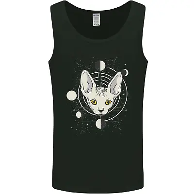 Buy Celestial Cat Moon Phases Mens Vest Tank Top • 10.99£