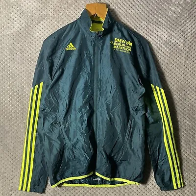 Buy Adidas Mens Berlin Marathon Jacket Size Uk Xs Green Long Sleeve High Neck • 17£