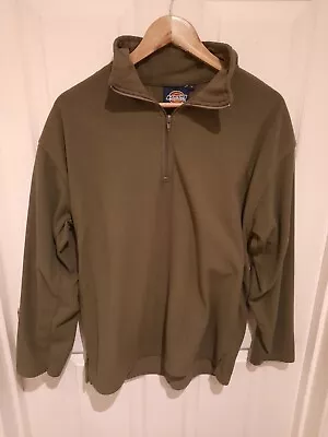 Buy Dark Green Dickies Fleece Jacket Men’s M Quarter Zip Look At Description,photos • 14.88£