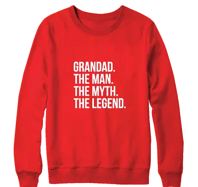 Buy Grandad The Man The Myth The Legend Sweatshirt Perfect Family Father Day Party • 13.99£