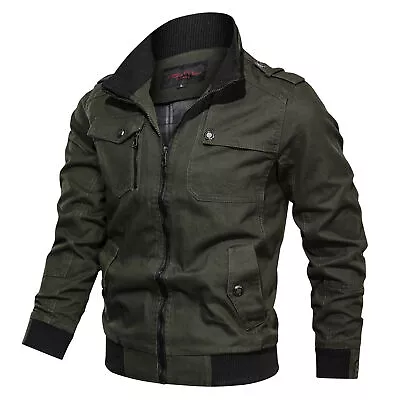Buy Mens Tactical Combat Jacket Casual Cotton Military Bomber Coat Army Cargo Jacket • 28.98£