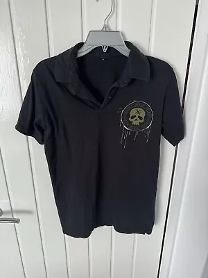 Buy Hyraw Polo Shirt Tattoo Alternative Clothing Skull Heavy Metal • 7.50£