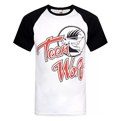 Buy Teen Wolf Official Mens Logo Raglan T-Shirt NS4575 • 10.34£