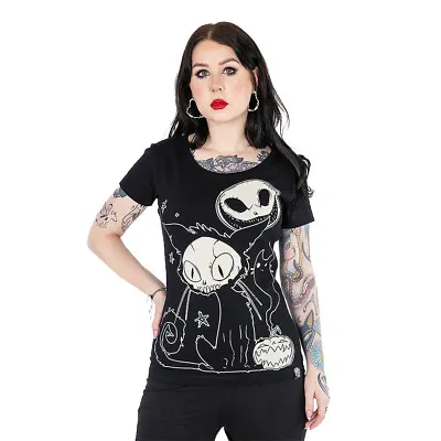 Buy Cupcake Cult Spooky Cat T-Shirt (Black/White) • 19.99£