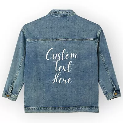 Buy Custom Women Denim Jacket With Text Photo Logo Small Medium Large XL 2XL • 55£