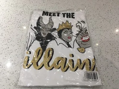 Buy Disney Meet The Villains Tshirt Size 8-10 Bnwt  • 7£