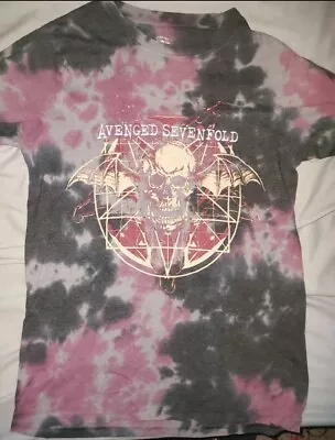 Buy Avenged Sevenfold T Shirt Rock Metal Band Merch Tie Dye Tee Size Small A7X • 14.50£