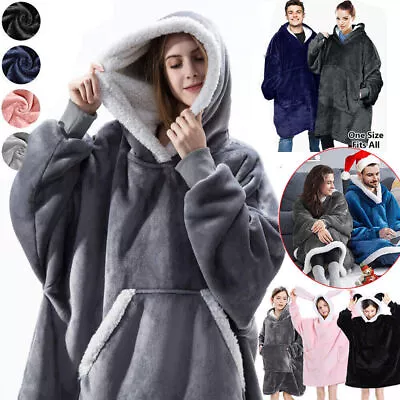 Buy Hoodie Robe Oversized Blanket Super Soft Oodie Winter Comfy Nightware Sweatshirt • 9.15£