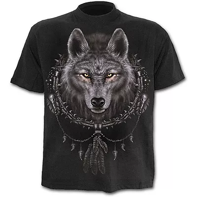 Buy Spiral Direct WOLF DREAMS Mens, Rock, Biker, Tattoo, Tribal, Tshirt, Clothing • 14.45£