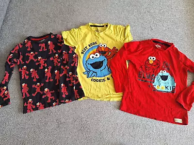 Buy Next Sesame Street Top Tshirt Bundle  Elmo Cookie Monster 7-8 Years (refb8) • 9.99£