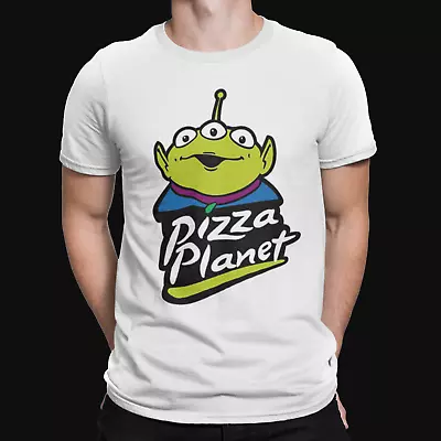 Buy Alien Pizza Planet T-Shirt - Retro - Cartoon - Film - - Movie - TV - Toy  • 8.39£
