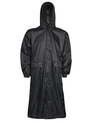 Buy SAS BLACK TRENCHCOAT 100% WATERPROOF WINDPROOF Mens Long Hiking Hunter Jacket • 12.50£