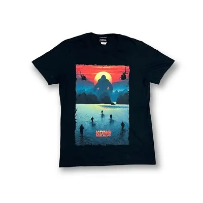 Buy King Kong Skull Island Graphic Print Black Crew Neck T Shirt Size Medium • 8£