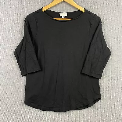 Buy Witchery Top Womens Medium Black Half Sleeve T Shirt Lightweight Modal Wool • 12.62£