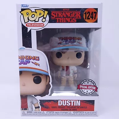 Buy Funko Pop Dustin Henderson Thinking Cap Red Stranger Things 1247 FREE Protector • 19.95£