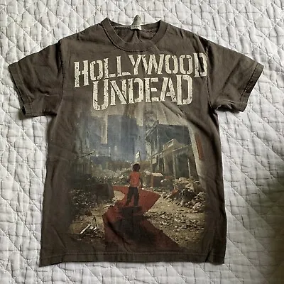 Buy Hollywood Undead Shirt Small Gray Tour Merch Graphic Tee • 7.89£