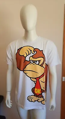Buy Nintendo Donkey Kong Mens White Printed Short Sleeve T Shirt Size XL New • 15.47£