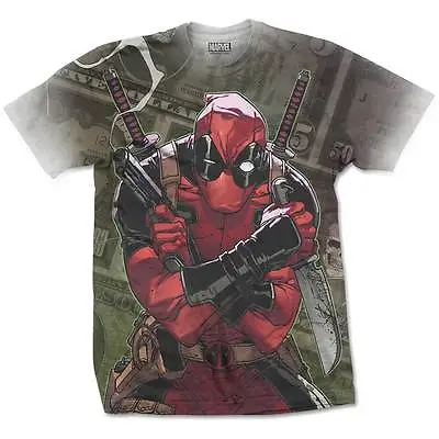 Buy DEADPOOL- CASH Official T Shirt Mens Sublimation Licensed Merch Marvel New • 15.95£