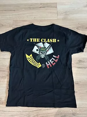 Buy Mens Black Official The Clash Straight To Hell Single Cover T Shirt • 9.99£