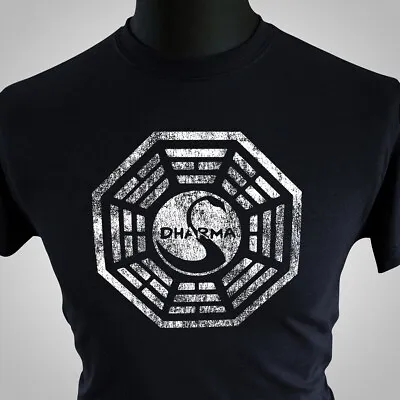 Buy Dharma Initiative T Shirt Retro TV Sci Fi Lost Classic Black • 13.99£
