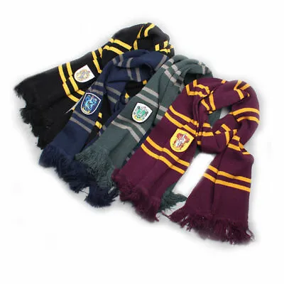 Buy Wizard Scarf Harry Potter Scarf Hat Gryffindor Slytherin Ravenclaw Hufflepuff UK • 7.99£