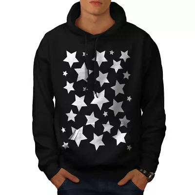 Buy Wellcoda Star Shine Mens Hoodie, Pattern Casual Hooded Sweatshirt • 25.99£