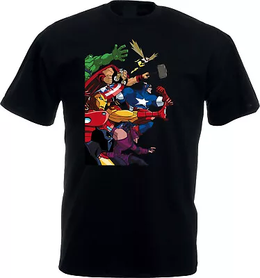 Buy Marvel Comics Heroes Group T-shirt, Avenger Lovers T-Shirt Unisex Tee Top. • 13.99£