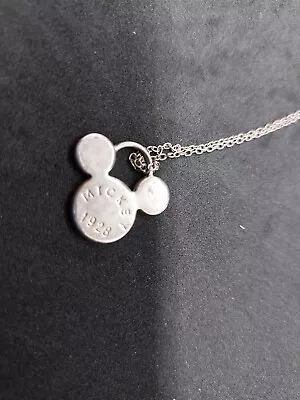 Buy Vintage Mickey 1928 Disney Mickey Mouse Pendant On A Silver Chain • 19.95£