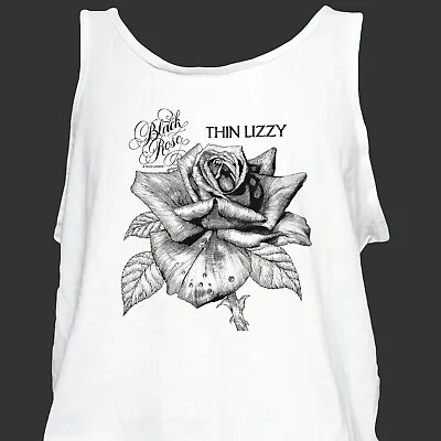 Buy Thin Lizzy Metal Rock T-SHIRT Vest Top Unisex White S-2XL • 13.99£