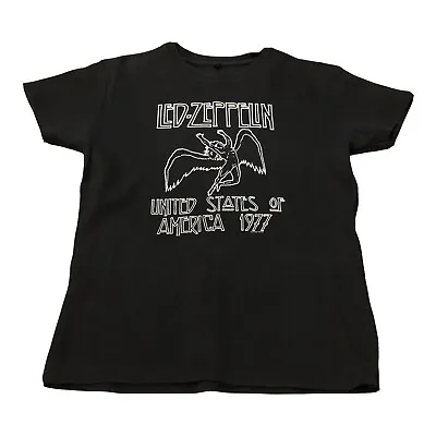 Buy Led Zeppelin Womens United States Of America 1977 T-Shirt 2000 Size Medium Slim • 23.80£