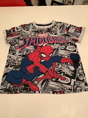 Buy 2 Spiderman T Shirts By Marvel.  Size 4-5 And 7-8 • 3£