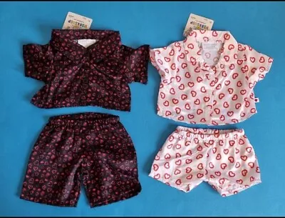 Buy BUILD A BEAR PJ's BNWT His & Hers Satin Matching Valentines Harts Outfit S3#  • 30.40£