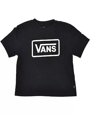 Buy VANS Womens Graphic T-Shirt Top UK 12 Medium Navy Blue Cotton BG93 • 11.82£