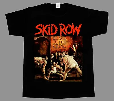 Buy SKID ROW SLAVE TO THE GRIND '91 Short Long Sleeve BLACK T-SHIRT 3 4 5XL • 19.19£