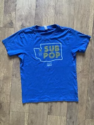 Buy Sub Pop Records T Shirt Vintage Seattle, Washington State Logo • 6£