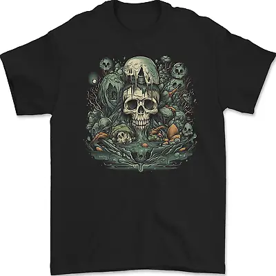 Buy Skull City Biker Gothic Evil Mens T-Shirt 100% Cotton • 9.99£