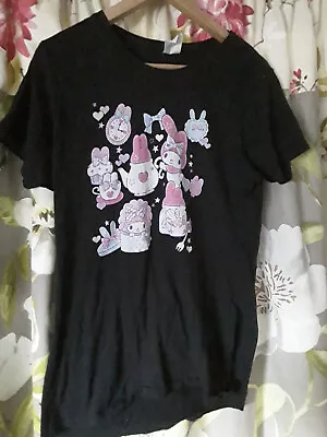 Buy Sanrio My Melody Black T-Shirt Size S Used, Kawaii/Pastel Goth/Alternative Style • 5.15£