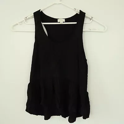 Buy Witchery Womens Top Size M Black Frilled Sleeveless Round Neck • 7.18£
