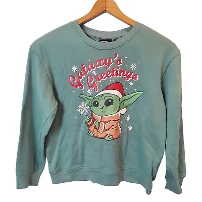 Buy Star Wars Christmas Baby Yoda Holiday Sweater Galaxy's Greetings Women's Small • 9.45£
