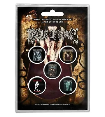 Buy Cradle Of Filth Albums Button Badge Set Official Metal Band Merch • 8.22£