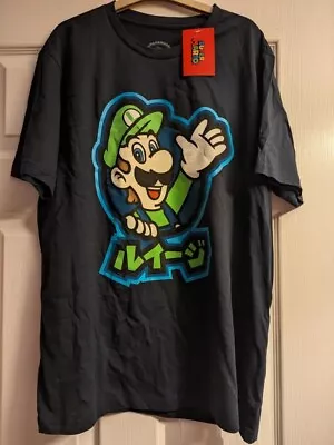 Buy Nintendo Super Mario Bros Luigi T-Shirt Size L Large Adults • 12.50£