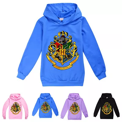 Buy Boys Girls Harry Potter Printed Hooded Sweatshirt Casual Hoodie Pullover Tops • 6.99£